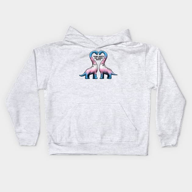 Trans Rights Are Human Rights Kids Hoodie by Art by Veya